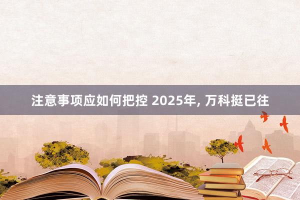 注意事项应如何把控 2025年, 万科挺已往