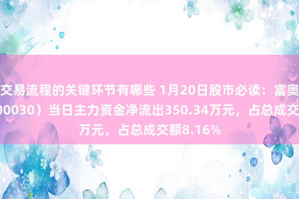 交易流程的关键环节有哪些 1月20日股市必读：富奥股份（000030）当日主力资金净流出350.34万元，占总成交额8.16%